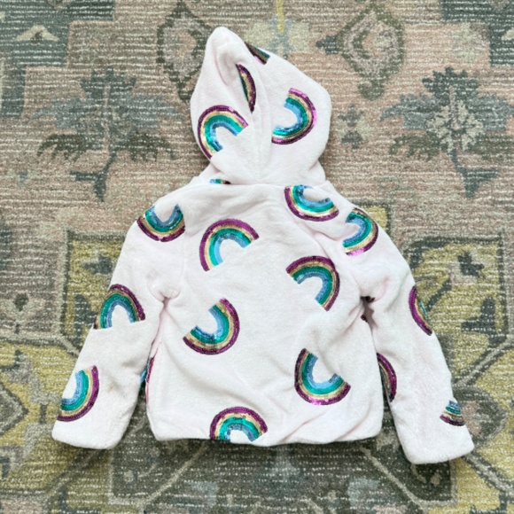 Chenault Girl 5 Zippered coat sequin Rainbow - Picture 3 of 6